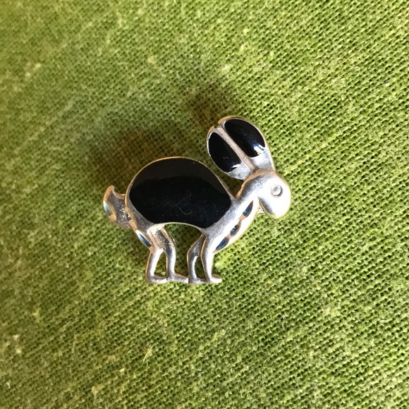 Sterling silver jewelry 1 inch pendant rabbit - Picture 3 of 7